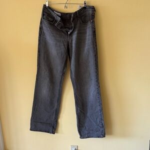 Zara Gray Straight Leg Jeans